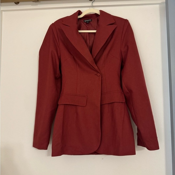 PrettyLittleThing Jackets & Blazers - Pretty Little Things Burgundy Women’s Blazer, Women’s Maroon Blazer